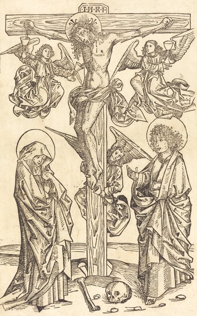 Christus aan het Kruis met Engelen door Unbekannt