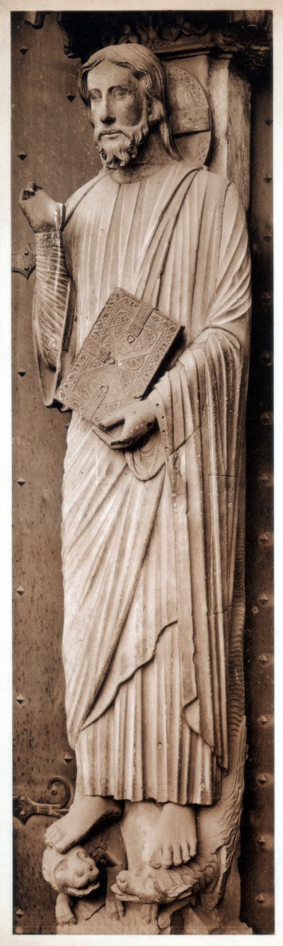 Christus onderwijst, Kathedraal van Chartres, Frankrijk, 13e eeuw door Unbekannt