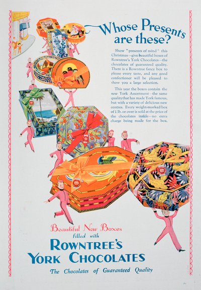 Kerstadvertentie voor Rowntree
