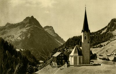 Kerk in Schröcken, Bregenzerwald, Oostenrijk, ca. 1935 door Unbekannt