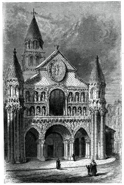 Kerk van Notre Dame de la Grande, Poitiers, Frankrijk, 12e eeuw door Unbekannt