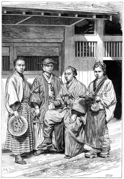 Burgers van Tokio, Japan, 1895 door Unbekannt