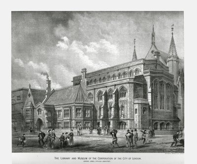 Stadsbibliotheek en Museum van Londen, 1886 door Unbekannt