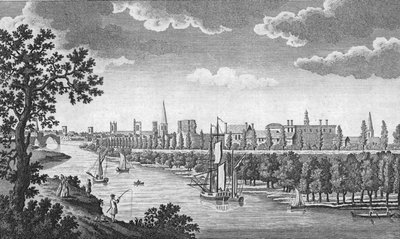 Stad York en Rivier Ouse, Yorkshire, ca. 1776 door Unbekannt