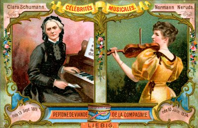 Clara Schumann en Wilma Norman-Neruda, ca. 1900 door Unbekannt