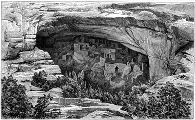Cliff Palace in Cliff Palace Canyon, zuidwest Colorado, VS, 1901 door Unbekannt