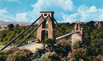 Clifton Suspension Bridge vanaf het Observatorium, ca. 1940s door Unbekannt