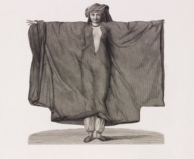 Illustratie van een vrouw in een rode zijden jurk (detail) door Unbekannt