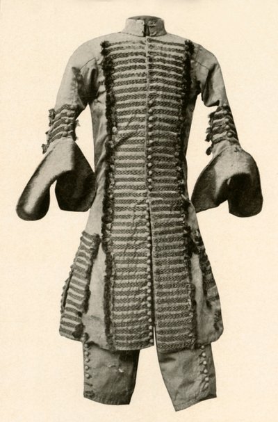 Jas en broek van zijde versierd met fantasieband, ca. 1680, 1937 door Unbekannt