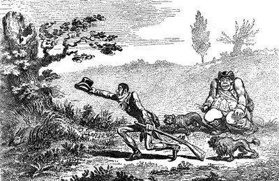 Cockney-sporters vinden een haas, 1800 door Unbekannt
