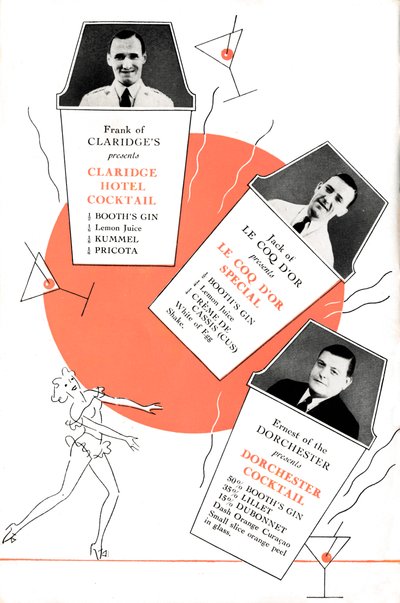 Cocktailrecepten, ca. 1935 door Unbekannt