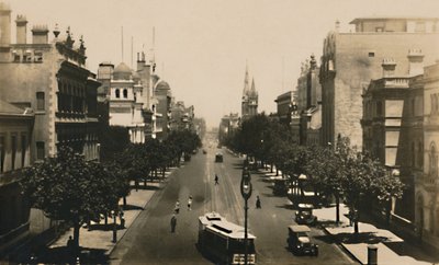 Collins Street, Melbourne, Australië, c1920s door Unbekannt