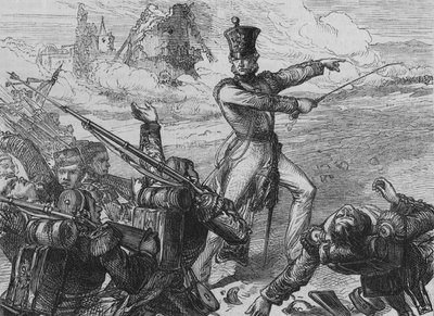 Kolonel Fitzgeralds Aanval bij San Sebastian, ca. 1880 door Unbekannt