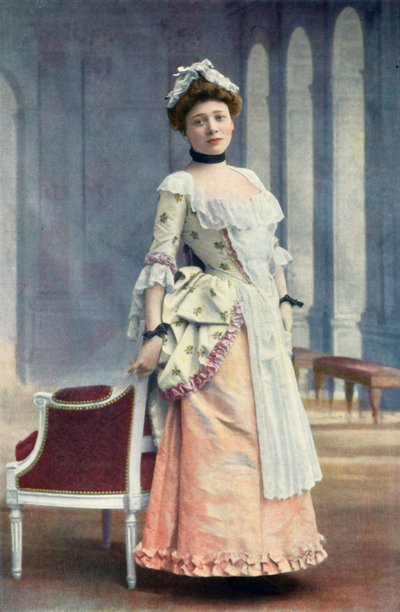 Comédie-Française. Juffrouw Marie Leconte. Rol van Lisette. - Het Spel van Liefde en Toeval, 1904 door Unbekannt