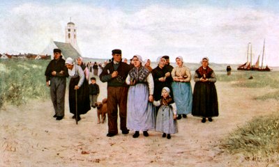 Komend uit de kerk, 1926 door Unbekannt