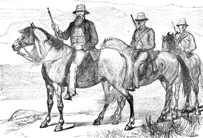 Commandant Piet Uys, van de Transvaal Mounted Volunteers, c1880 door Unbekannt