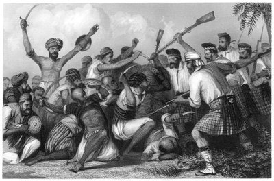 Conflict met de Ghazees voor Bareilly, 6 mei 1858 door Unbekannt