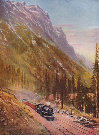 Connaught Tunnel, in de Selkirk Bergen. Canadian Pacific Railway, 1926 door Unbekannt