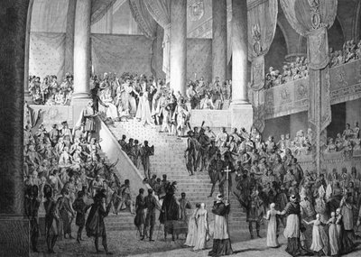 Wijding van Napoleon en kroning van Josephine door paus Pius VII, 2 december 1804 door Unbekannt