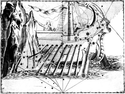 Constellatie van Argo Navis, 1723 door Unbekannt