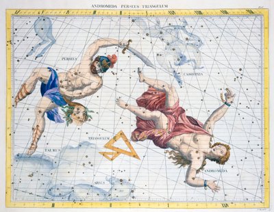 Constellaties van Perseus en Andromeda, 1729 door Unbekannt