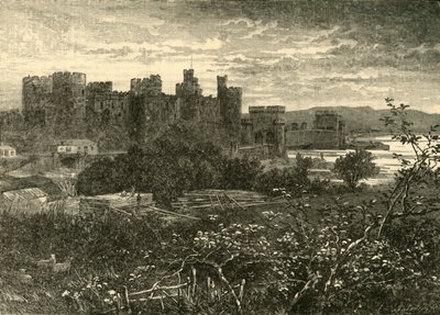 Conway Castle, vanaf de weg naar Llanrwst, 1898 door Unbekannt