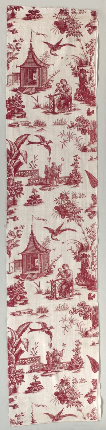 Koperplaat-geprinte katoen, 1700s door Unbekannt