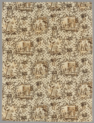 Koperplaat bedrukt linnen, 1789-1791 door Unbekannt