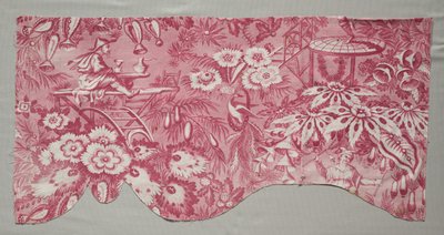 Koperplaat bedrukte textiel, begin 1800s door Unbekannt