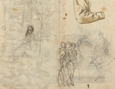 Kopie naar een historisch schilderij uit de kring van Paolo Veronese (recto), 16e eeuw door Unbekannt