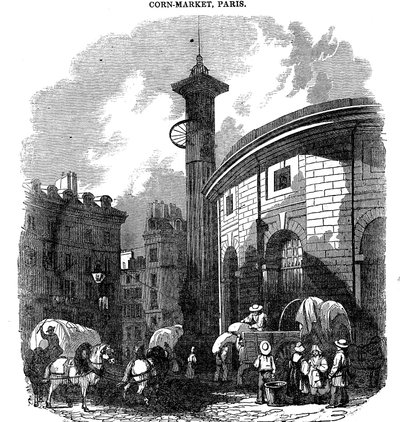 Graanmarkt, Parijs, 1836 door Unbekannt