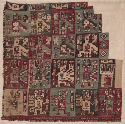 Hoekfragment, waarschijnlijk van een tuniek, 700-1100 n.Chr. door Unbekannt