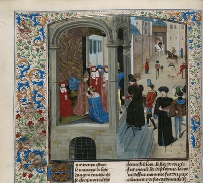 De kroning van Karel VI van Frankrijk, ca. 1470-1475 door Unbekannt