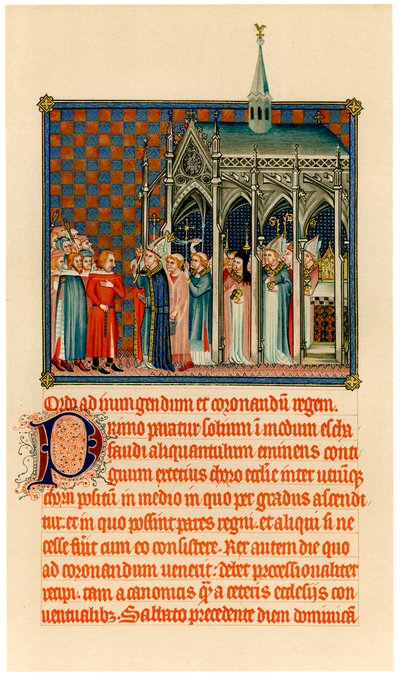 Kroning van Karel V, ca. 1365 door Unbekannt