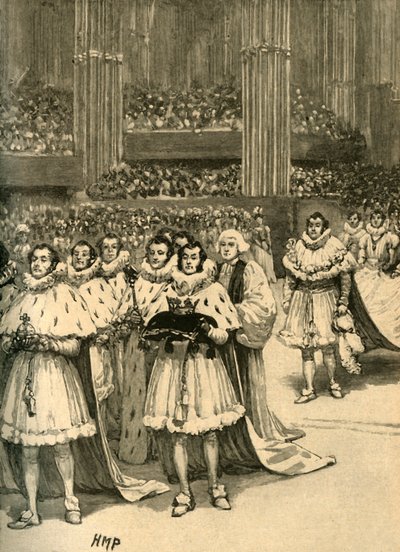 Kroning van Koning Willem IV: de koninklijke processie, Westminster Abbey, Londen, 1830 ca. 1890 door Unbekannt