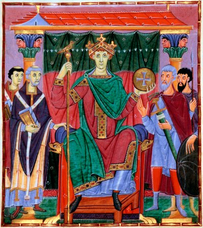 Kroning van Otto III, Duitse Koning door Unbekannt