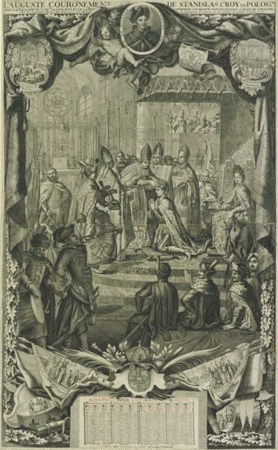 Kroning van Stanislaw I Leszczynski in 1705, 1706 door Unbekannt