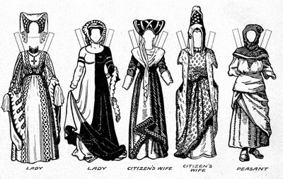 Kostuums van Mannen en Vrouwen zoals Gedragen in de Periode Toen Hendrik V Regeerde, ca. 1934 door Unbekannt