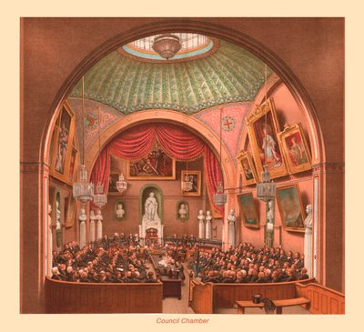 Raadzaal London Guildhall door Unbekannt
