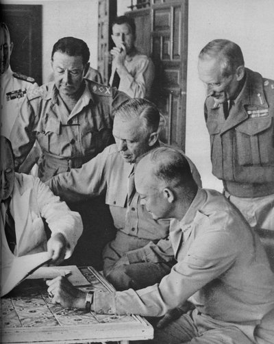 Oorlogsraad in Algiers: Mr. Churchill met zijn kapiteins, 1943 door Unbekannt