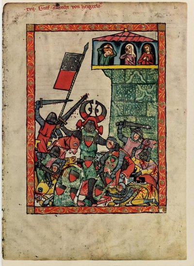 Graaf Albrecht II van Hohenberg uit de Codex Manesse door Unbekannt