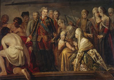 Graaf Alexey Grigoryevich Orlov na de overwinning van Chesma door Unbekannt