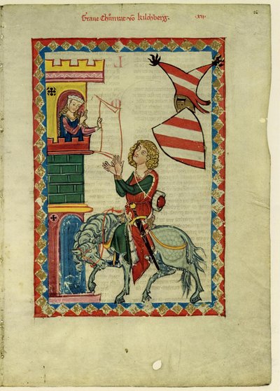 Graaf Konrad von Kirchberg Uit de Codex Manesse, Tussen 1305 en 1340 door Unbekannt