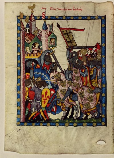 Graaf Wernher von Homberg uit de Codex Manesse, tussen 1305 en 1340 door Unbekannt