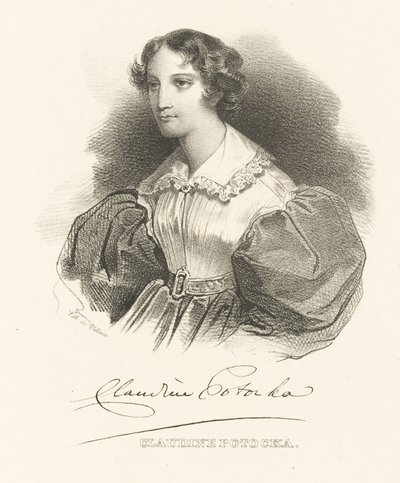 Gravin Klaudyna Claudine Potocka, geboren Dzialynska 1801-1836, ca. 1830 door Unbekannt