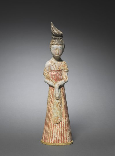 Hofdame met hoge knot, ca. 700-750 door Unbekannt