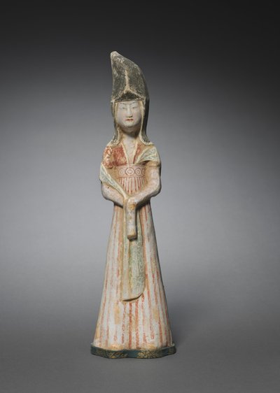 Hofdame met hoge hoofdtooi: Grafbeeldje, c. 700-750 door Unbekannt