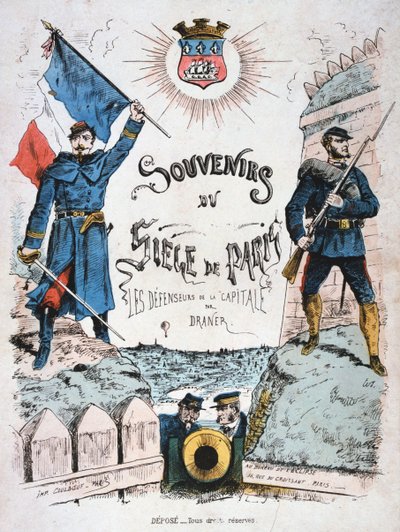 Omslag voor Souvenirs du Siège de Paris, 1870-1871 door Unbekannt