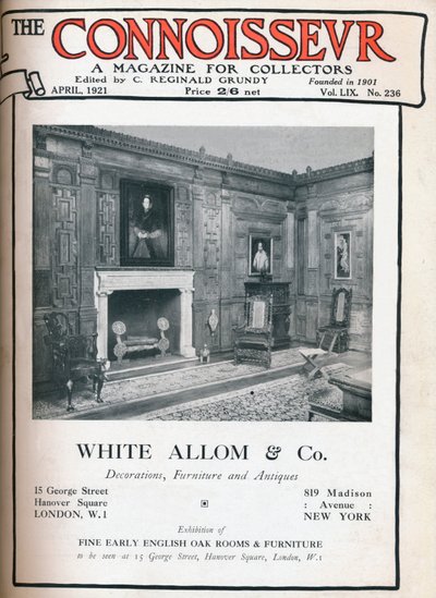 Omslag van The Connoisseur, april 1921 door Unbekannt