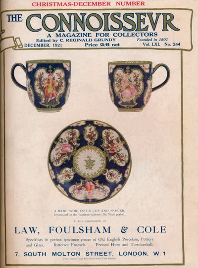 Omslag van The Connoisseur, december 1921 door Unbekannt